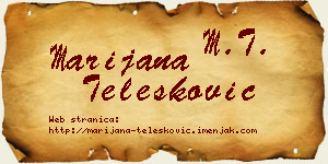 Marijana Telesković vizit kartica
